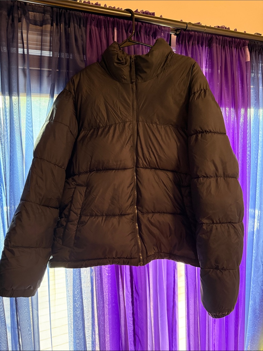 Hollister Black Quilted Men's Puffer Jacket